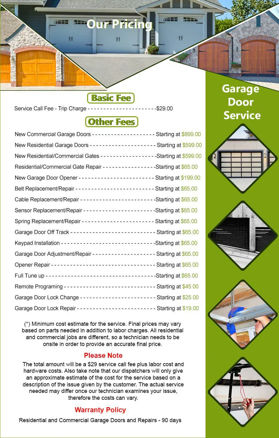 Galaxy Garage Door Repair Service Inver Grove Heights, MN 651-321-1074 - pricelist5